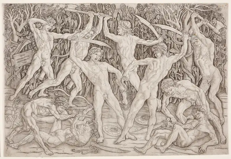 Antonio Pollaiuolo, Fight of the Naked Men, around 1470/90