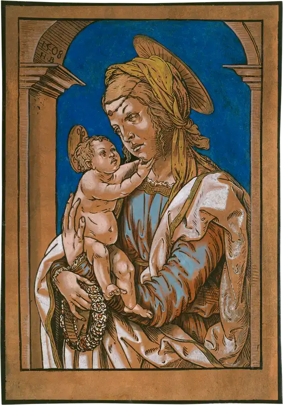 Hans Burgkmair d. Ä., Die Madonna unter dem Torbogen, 1508