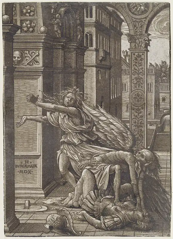 Hans Burgkmair d.Ä., Der Tod überfällt ein Liebespaar, 1510 (erster Zustand)