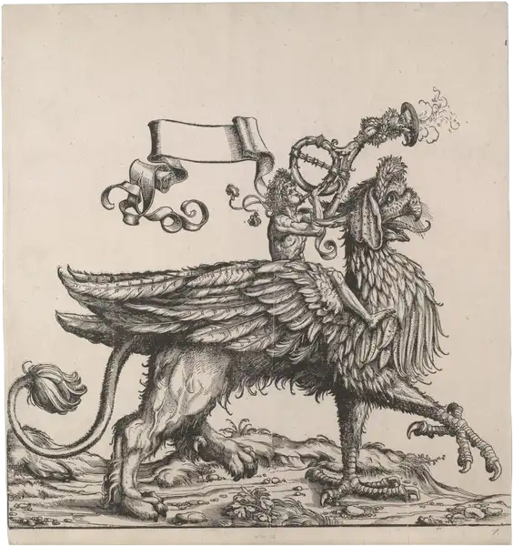 Hans Burgkmair d.Ä., Triumphzug Kaiser Maximilians I.: Preco, der Verkünder des Triumphes, 1796 (Erstausgabe 1526)