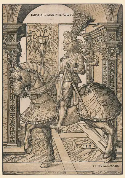 Hans Burgkmair d. Ä., Kaiser Maximilian I., nach 1508 (Zustand und Druck 1518)