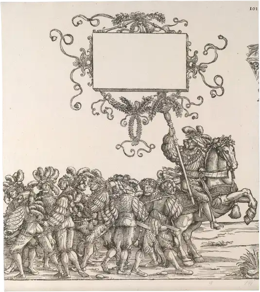 Hans Springinklee, Triumphzug Kaiser Maximilians I.: Gespann zum Trophäenwagen, 1796 (Erstausgabe 1526)