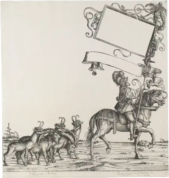 Hans Burgkmair d. Ä., Konrad Zuberlin, als Gämsenjäger, 1796 (Erstausgabe 1526)