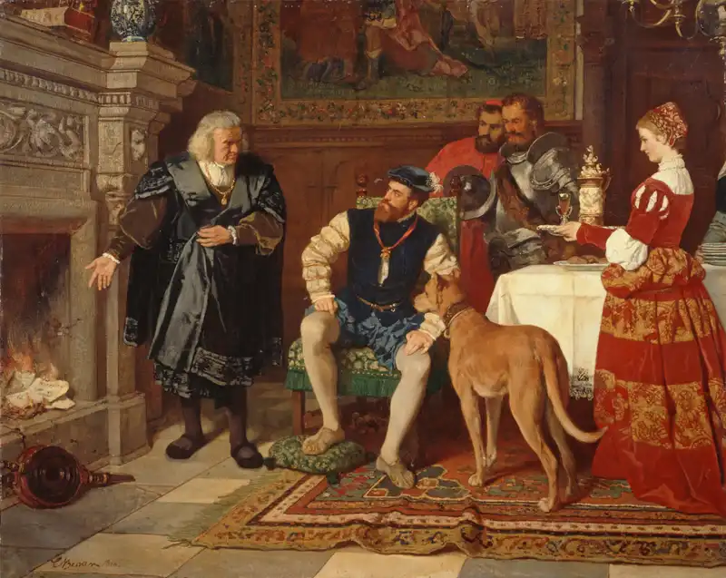 Carl Ludwig Friedrich Becker, Emperor Charles V at Fugger’s House, 1866