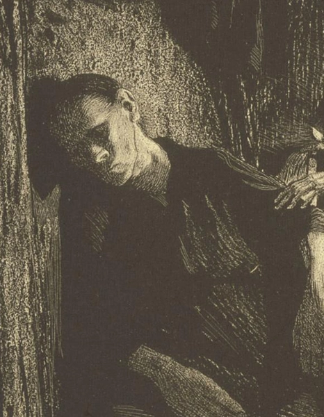 Käthe Kollwitz, Death (detail), sheet 2 of the series A Weavers’ Revolt, 1893-1897