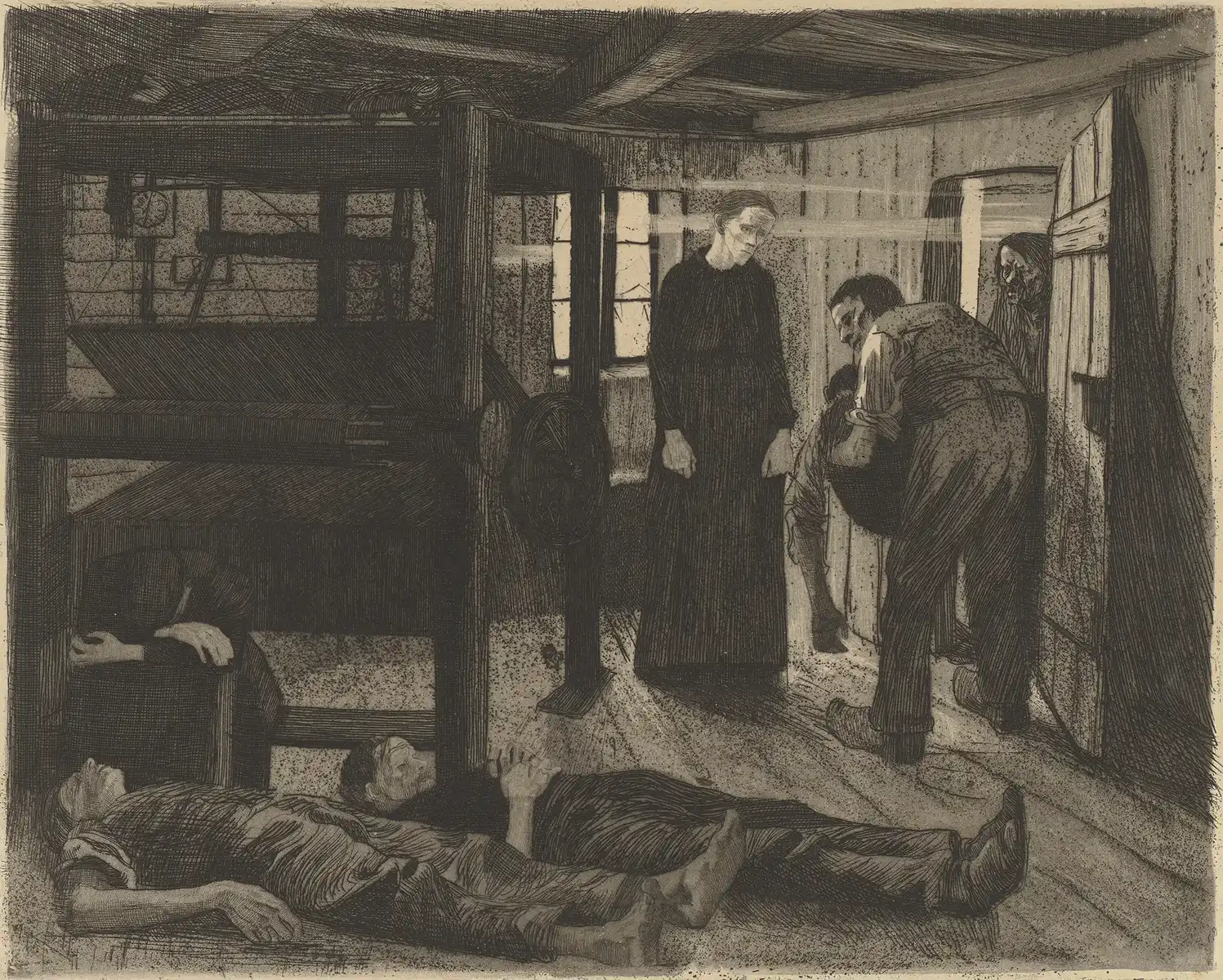 Käthe Kollwitz, End, sheet 6 from series A Weavers’ Revolt, 1893-1897