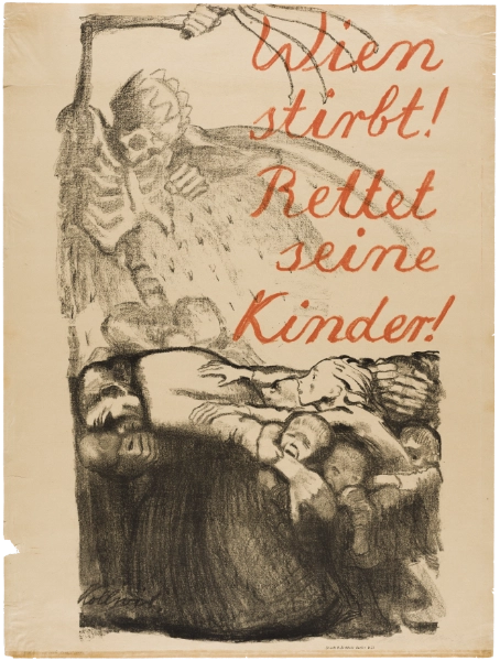Käthe Kollwitz, Wien stirbt! Rettet seine Kinder!, 1921