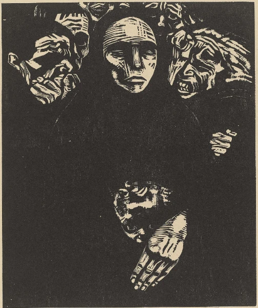 Käthe Kollwitz, Das Volk, Blatt 7 der Folge Krieg, 1922