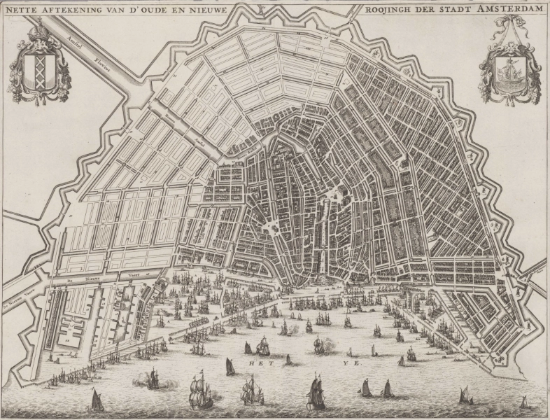 Filip von Zesen, Stadtplan von Amsterdam, 1664 (nicht Teil der Ausstellung)