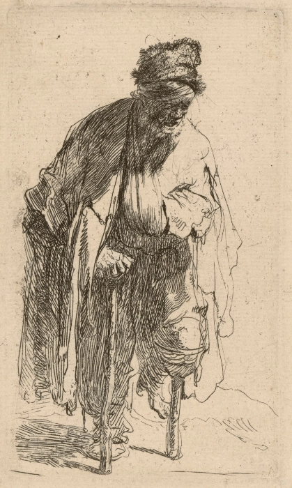 Rembrandt, Bettler mit Holzbein, ca. 1630